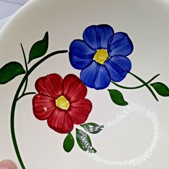 Vintage 1950s Southern Potteries 9" Bowl  Hand Painted Frolic pre-Blue Ridge EUC - Picture 11 of 12